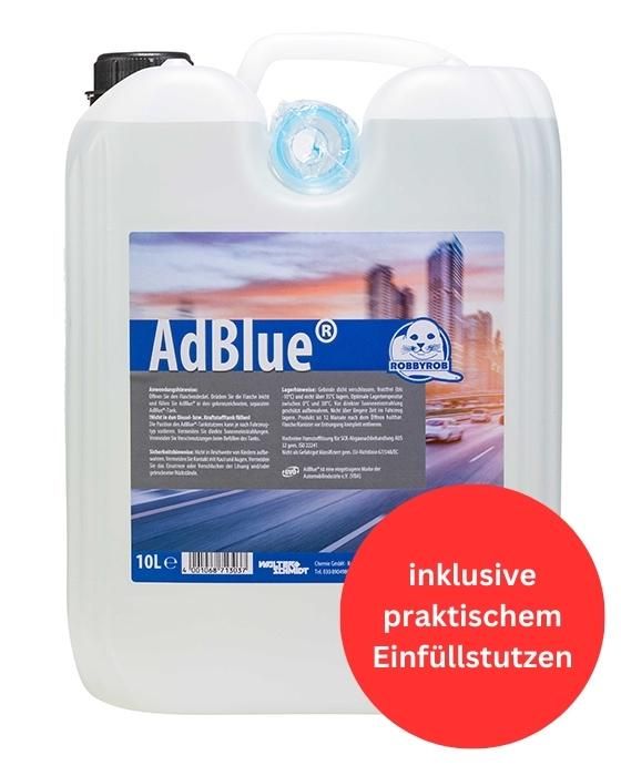 Ad Blue 10 Liter Kanister mit Außgieser Harnstofflösung gemäß ISO 2224 —  Pinselwurm GmbH & co. KG